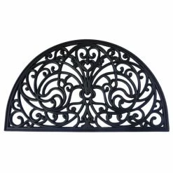 Dunelm Scroll Half Moon Rubber Doormat