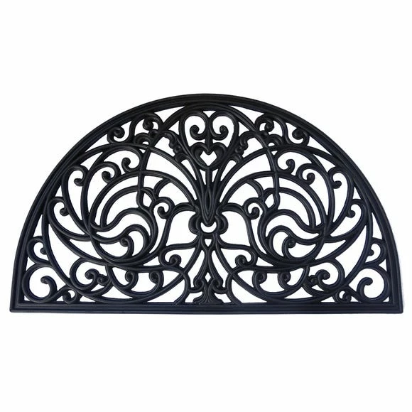 Dunelm Scroll Half Moon Rubber Doormat 3 Dunelm Scroll Half Moon Rubber Doormat