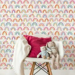 Dunelm Over The Rainbow Pink Wallpaper