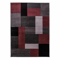 Dunelm Red Chunky Blocks Rug