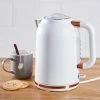 Dunelm 1.7L 3.kW Matt White & Copper Jug Kettle 1 Dunelm 1.7L 3.kW Matt White & Copper Jug Kettle -Modern Rugs Home 30622706