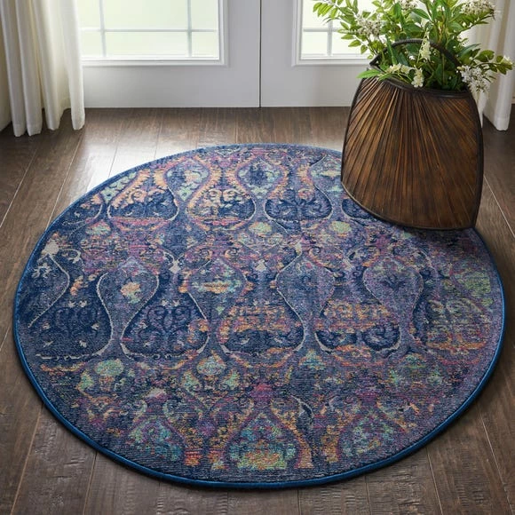 Nourison Ankara Global 8 Round Rug 3 Nourison Ankara Global 8 Round Rug