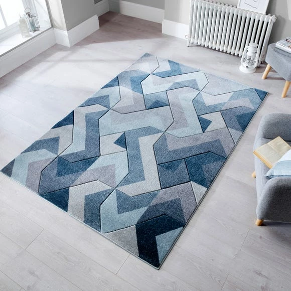 Flair Hand Carved Aurora Geometric Rug 3 Flair Hand Carved Aurora Geometric Rug