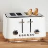 Dunelm Contemporary Matt White 4 Slice Toaster 1 Dunelm Contemporary Matt White 4 Slice Toaster -Modern Rugs Home 30662543