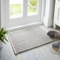 Dunelm Diamond Weave Grey Doormat
