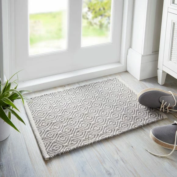 Dunelm Diamond Weave Grey Doormat 3 Dunelm Diamond Weave Grey Doormat
