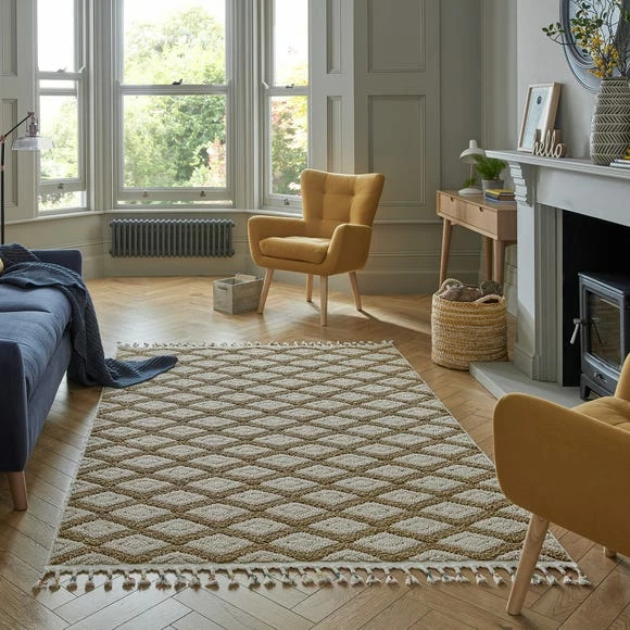 Dunelm Zuri Ochre Berber Rug 3 Dunelm Zuri Ochre Berber Rug