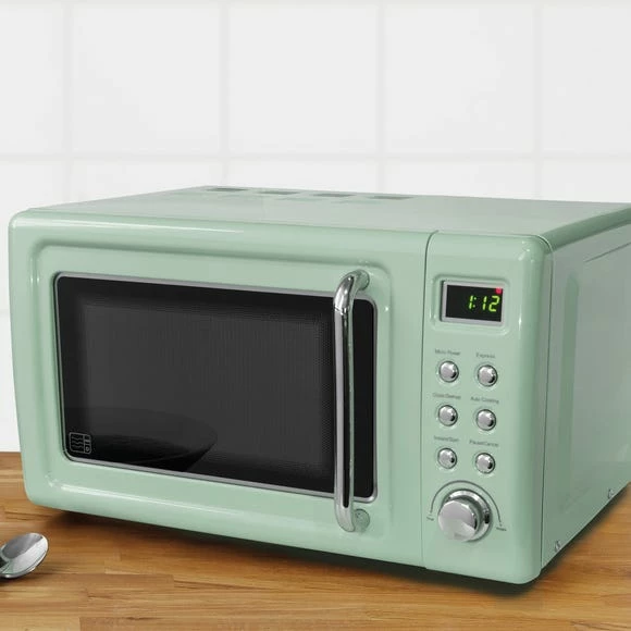 Dunelm Retro 20L 800W Microwave Seafoam 3 Dunelm Retro 20L 800W Microwave Seafoam