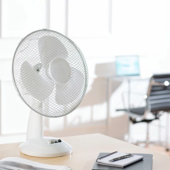 Dunelm 12" White Desk Fan 3 Dunelm 12" White Desk Fan