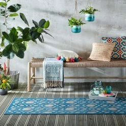 Dunelm Oro Geometric Indoor Outdoor Runner