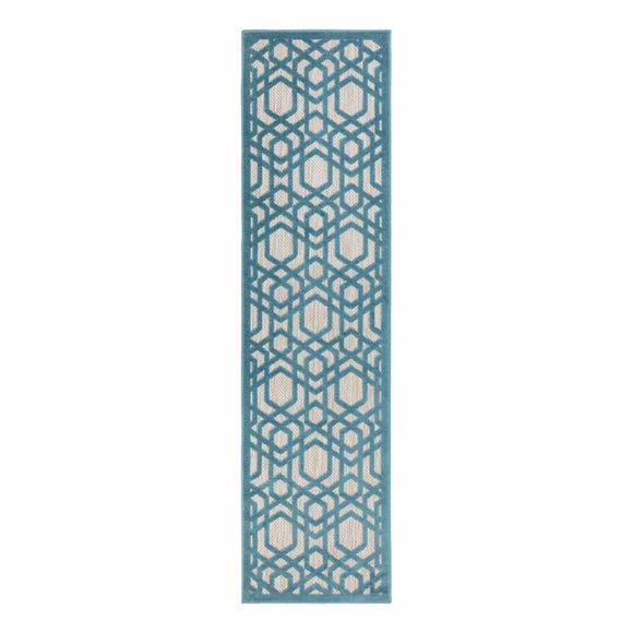Dunelm Oro Geometric Indoor Outdoor Runner 4 Dunelm Oro Geometric Indoor Outdoor Runner - Image 2