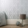Fine Décor Wallpaper Apex Trellis Sidewall Silver Wallpaper 1 Fine Décor Wallpaper Apex Trellis Sidewall Silver Wallpaper -Modern Rugs Home 30680452