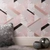 Fine Décor Wallpaper Marblesque Geo Pink Wallpaper 2 Fine Décor Wallpaper Marblesque Geo Pink Wallpaper -Modern Rugs Home 30680454