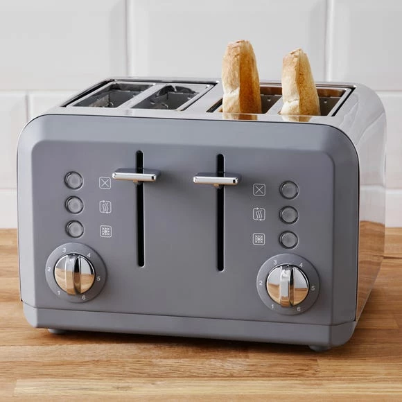 Dunelm Cool Grey Spectrum Toaster 3 Dunelm Cool Grey Spectrum Toaster