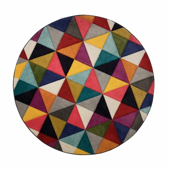 Dunelm Samba Geometric Circle Rug 3 Dunelm Samba Geometric Circle Rug