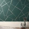 Fine Décor Wallpaper Quartz Fractal Emerald Wallpaper 1 Fine Décor Wallpaper Quartz Fractal Emerald Wallpaper -Modern Rugs Home 30701544