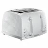 Russell Hobbs Honeycomb 4 Slice Toaster White 1 Russell Hobbs Honeycomb 4 Slice Toaster White -Modern Rugs Home 30713878