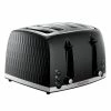 Russell Hobbs Honeycomb 4 Slice Toaster Black -Modern Rugs Home 30713879