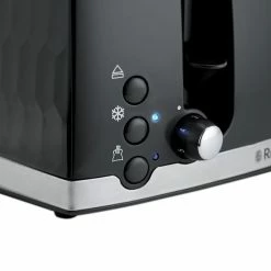 Russell Hobbs Honeycomb 4 Slice Toaster Black -Modern Rugs Home 30713879 alt04