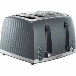 Russell Hobbs Honeycomb 4 Slice Toaster Grey