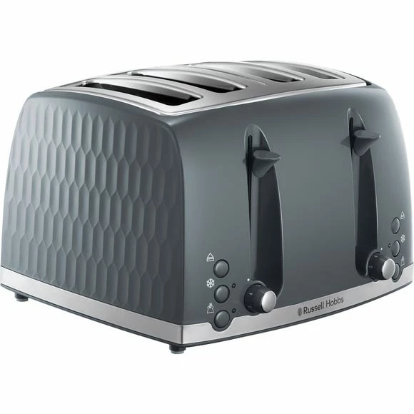 Russell Hobbs Honeycomb 4 Slice Toaster Grey 3 Russell Hobbs Honeycomb 4 Slice Toaster Grey
