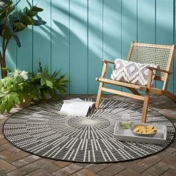 Dunelm Sticks Indoor Outdoor Circle Rug
