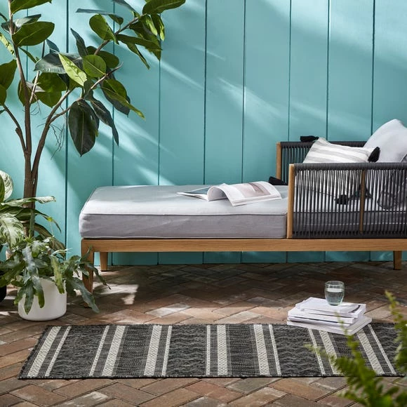 Dunelm Arya Stripe Indoor Outdoor Runner 3 Dunelm Arya Stripe Indoor Outdoor Runner