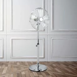Dunelm 16" Chrome Pedestal Fan