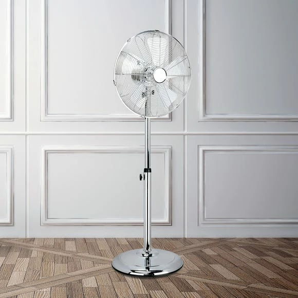 Dunelm 16" Chrome Pedestal Fan 3 Dunelm 16" Chrome Pedestal Fan