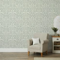 Dunelm Woodland Sage Wallpaper