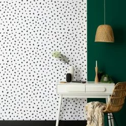 Dunelm Spot Monochrome Wallpaper