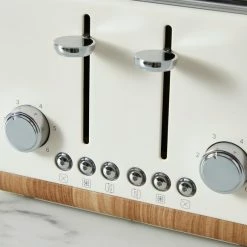 Dunelm Contemporary Cream 4 Slice Toaster 6 Dunelm Contemporary Cream 4 Slice Toaster -Modern Rugs Home 30724263 alt01
