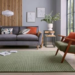 Dunelm Wool Cord Stripe Rug