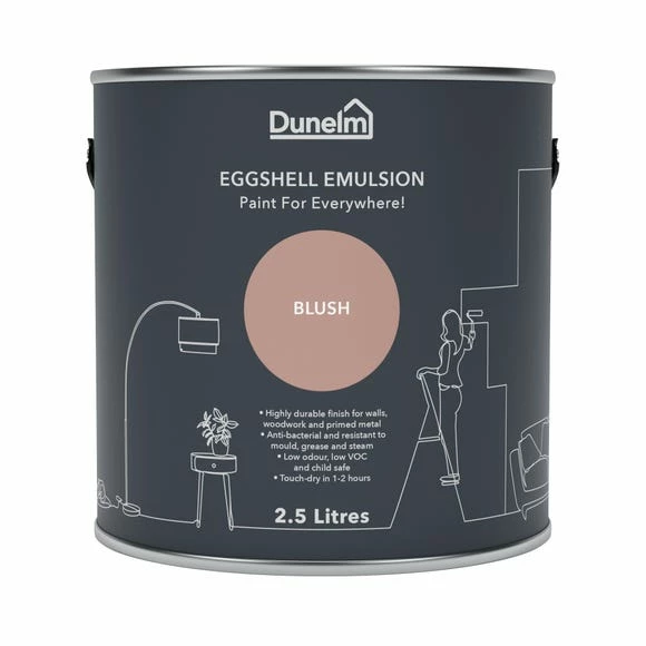 Dunelm Blush Eggshell Emulsion Paint 3 Dunelm Blush Eggshell Emulsion Paint - Image 2