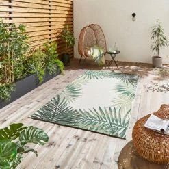 Think Rugs Miami Leaf Edge Indoor Outdoor Rug