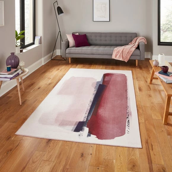 Think Rugs Michelle Collins Abstract Rose Crimson Rug 3 Think Rugs Michelle Collins Abstract Rose Crimson Rug