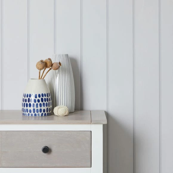 Dunelm White Panel Wallpaper 4 Dunelm White Panel Wallpaper - Image 2