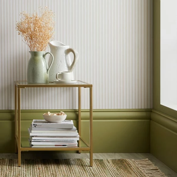 Dunelm Ticking Natural Striped Wallpaper 4 Dunelm Ticking Natural Striped Wallpaper - Image 2