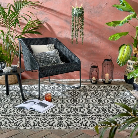 Dunelm Casablanca Monochrome Indoor Outdoor Rug 3 Dunelm Casablanca Monochrome Indoor Outdoor Rug