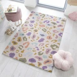 Dunelm Leopard Brights Rug