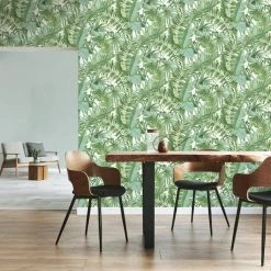Fine Décor Wallpaper Tropical Maui Green Wallpaper -Modern Rugs Home 30747095 alt05