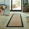 Dunelm Herringbone Border Runner -Modern Rugs Home 30748876