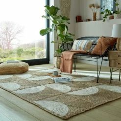 Dunelm Curves Jute Rug