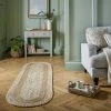 Dunelm Wistow Jute Oval Runner -Modern Rugs Home 30748934