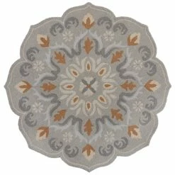 Dunelm Larch Wool Scallop Circle Rug 8 Dunelm Larch Wool Scallop Circle Rug -Modern Rugs Home 30748959 alt01