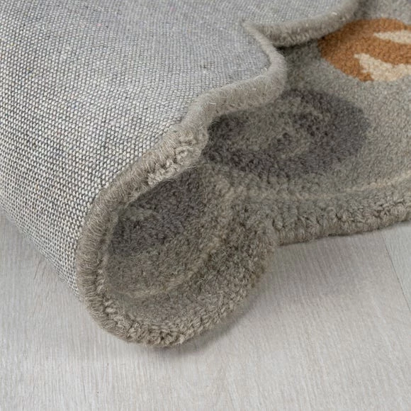 Dunelm Larch Wool Scallop Circle Rug 7 Dunelm Larch Wool Scallop Circle Rug - Image 5