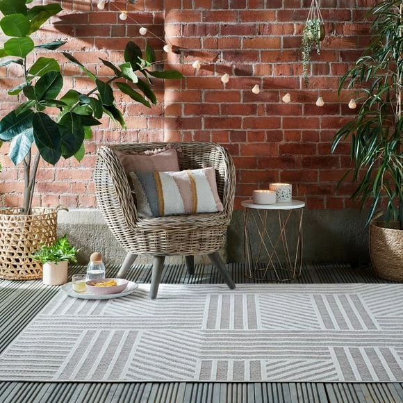 Flair Blocks Indoor Outdoor Natural Rug 3 Flair Blocks Indoor Outdoor Natural Rug