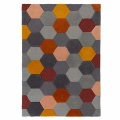 Flair Munro Rust Rug -Modern Rugs Home 30751352 alt01
