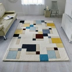 Flair Illusion Abstract Blocks Rug