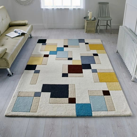 Flair Illusion Abstract Blocks Rug 3 Flair Illusion Abstract Blocks Rug